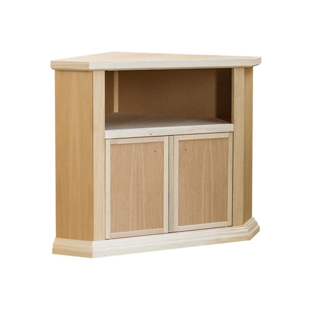 MOBILI 2G - Porta tv ad angolo 2 porte Legno grezzo 72x63x80