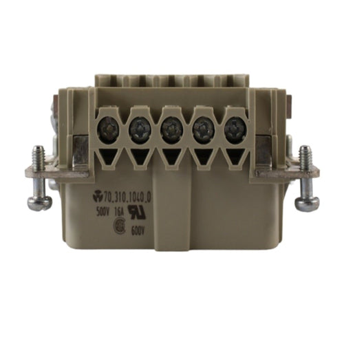 Inserto maschile 10 poli 500V 16A montaggio a vite Wieland