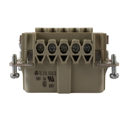 Inserto maschile 10 poli 500V 16A montaggio a vite Wieland