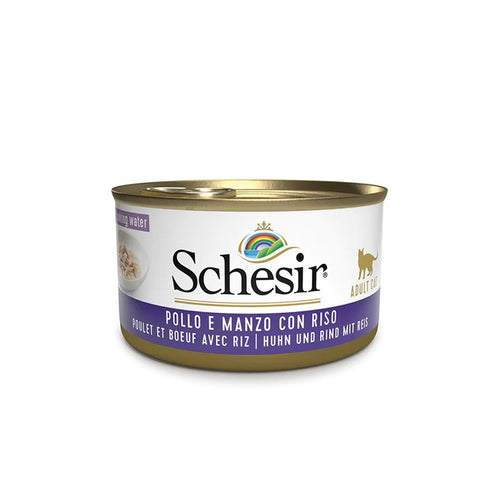 Schesir Jelly Pollo e Manzo con Riso Scatoletta per Gatti Adulti 85gr