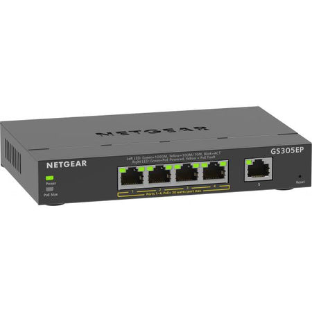 NETGEAR Plus Switch 5-port 10/100/1000 GS305EP-100PES