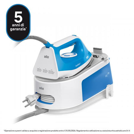 Braun Ferro Da Stiro Con Caldaia 1.5 Lt 2400w Bianco/Blu