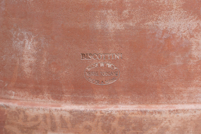 Biscottini Biscottini Vaso Conca Invecchiata Terracotta Toscana Fatto a Mano D62xH55