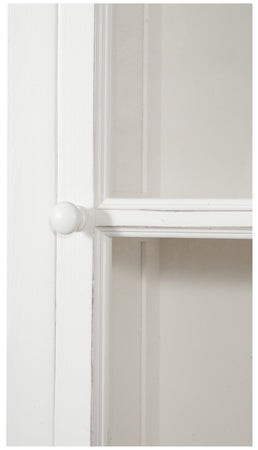 Biscottini Libreria Vetrina Biscottini Legno Tiglio Anticato 154x37x212 Ante Scorrevoli