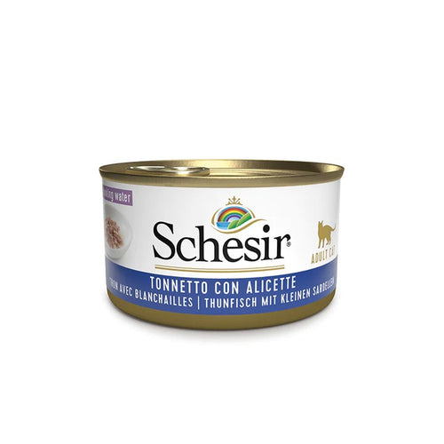 Schesir Tonnetto con Alicette in Brodo Scatoletta per Gatti Adulti 85gr