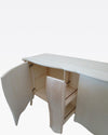 MOBILI 2G - Credenza sagomata 2 porte 1 cassetto estraibile Legno grezzo 165x52x88 (2112)