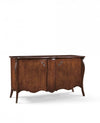 MOBILI 2G - Credenza sagomata 2 porte 1 cassetto estraibile Legno grezzo 165x52x88 (2112)