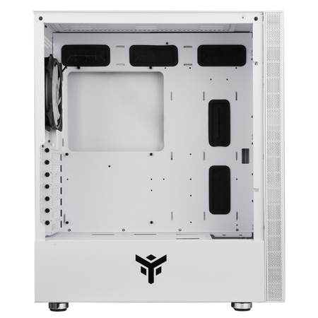 ITEK CASE VERTIBRA S210W - GAMING MIDDLE TOWER, 12CM ARGB FAN, 2XUSB3, SIDE PANEL TEMP GLASS, WHITE