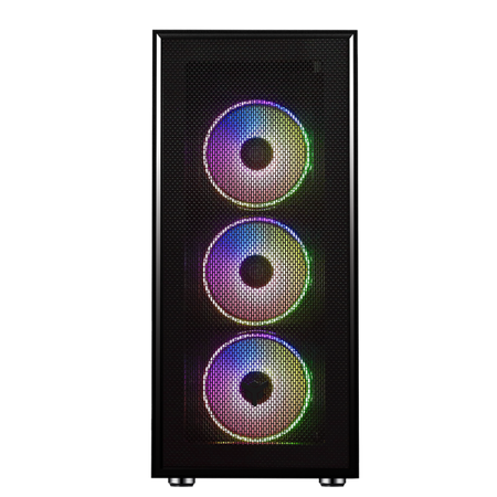Case VERTIBRA H210 - Gaming Middle Tower- 4x12cm ARGB fan- 2xUSB3- Side Panel Temp Glass