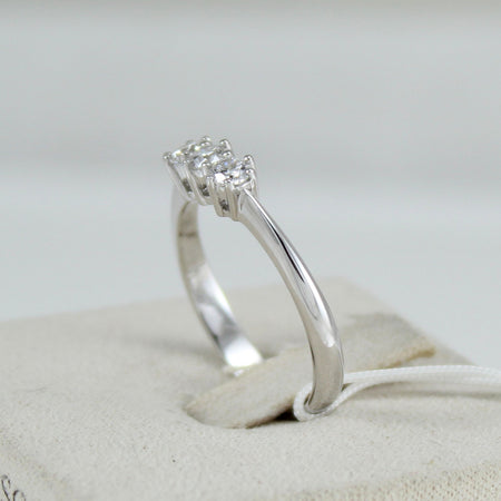 Anello donna trilogy Mirco Visconti in oro bianco con diamanti
