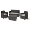 Set esterno allibert k231616 mia lounge grafite