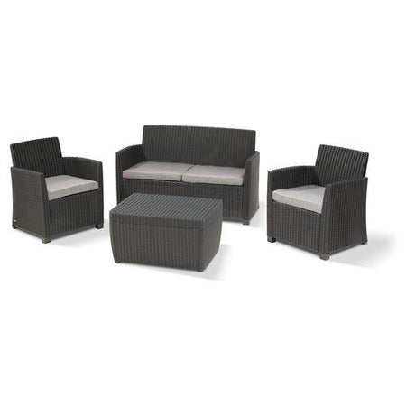 Set esterno allibert k231616 mia lounge grafite