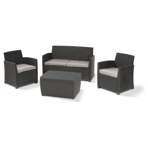 Set esterno allibert k231616 mia lounge grafite