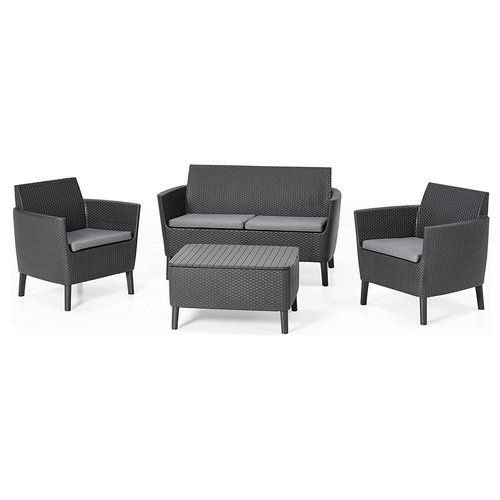 Set esterno allibert k253220k939kk salemo lounge grafite