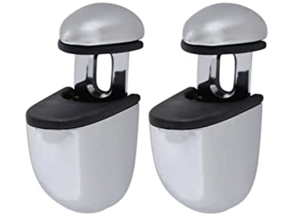 DURALINE - 2 PEZZI - REGGIMENSOLA PER VETRO "SELECT MINI" CON BRETELLE 4-24MM - MAX 20CM - MAX 20KG - CROMATE