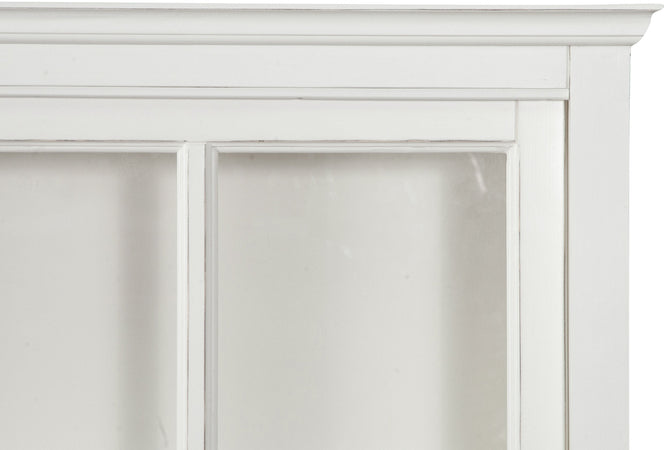 Biscottini Libreria Vetrina Biscottini Legno Tiglio Anticato 154x37x212 Ante Scorrevoli