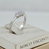 Anello donna trilogy Mirco Visconti in oro bianco con diamanti
