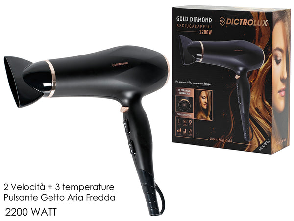 Phon 2200W 'Gold Diamond' in Ceramica