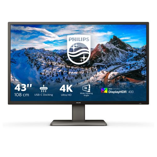 Philips p line 439p1/00 led display 108 cm (42.5\) 3840 x 2160 pixel 4k ultra hd nero