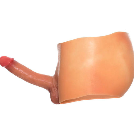 Penis Boxer strap on con pene fallo realistico indossabile 100% silicone da 18 cm