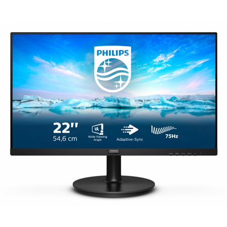 PHILIPS MONITOR 21,5 LED VA 16:9 FHD 4MS 250 CDM, VGA/DP/HDMI, MULTIMEDIALE