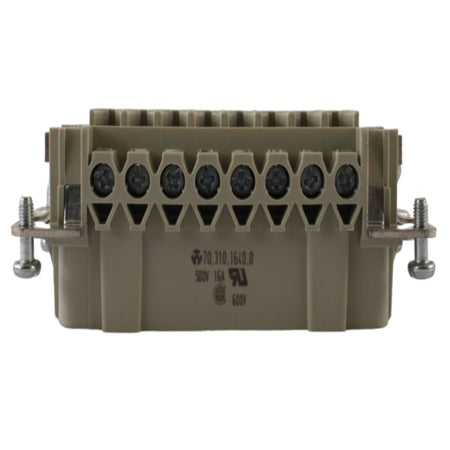 Inserto maschile 16 poli 500V 16A montaggio a vite Wieland