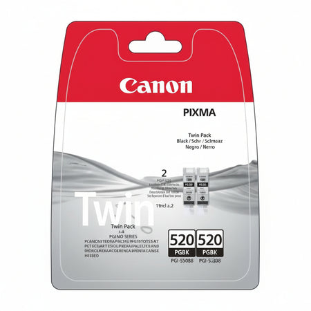 Canon cartuccia d'inchiostro nero pgi-520bk (confezione doppia) - 2932B012