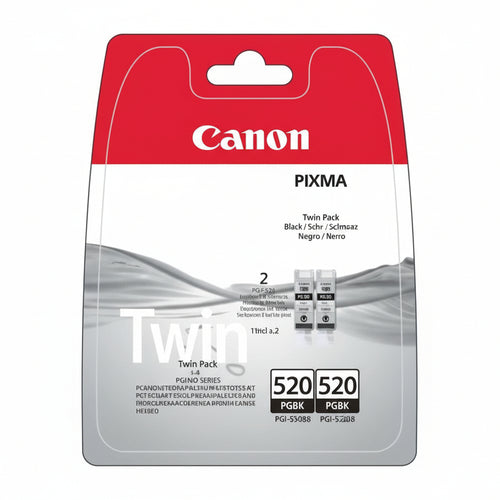 Canon cartuccia d'inchiostro nero pgi-520bk (confezione doppia) - 2932B012