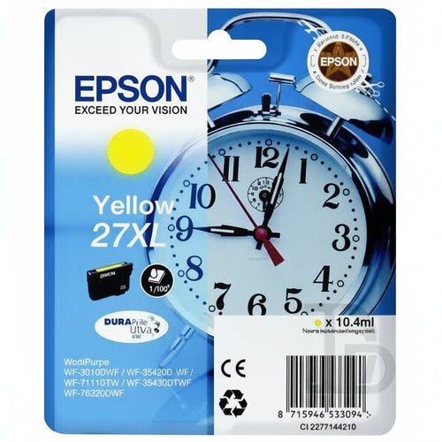 Epson alarm clock cartuccia sveglia giallo inchiostri durabrite ultra 27xl - C13T27144022