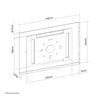 Neomounts wl15-660wh1 supporto a parete per tablet 12.9\ - bloccabile