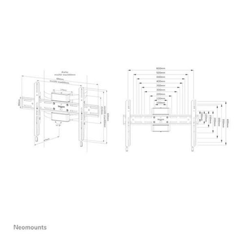 Neomounts wl30s-910bl16 supporto tv per colonna 40-75\ - fisso - bloccabile - diam. 25-100 cm - verticale