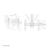 Neomounts wl35s-910bl16 supporto tv per colonna 40-75\ - inclinabile - bloccabile - diam. 25-100 cm - verticale