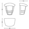 CREEK-Applique per esterno in metallo H19,5cm Bianco Philips