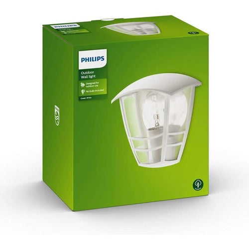CREEK-Applique per esterno in metallo H19,5cm Bianco Philips