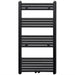 Radiatore Centrale Portasciugamano Dritto Nero 600 X 1160 mm