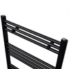 Radiatore Centrale Portasciugamano Dritto Nero 600 X 1160 mm