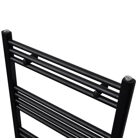 Radiatore Centrale Portasciugamano Dritto Nero 600 X 1160 mm