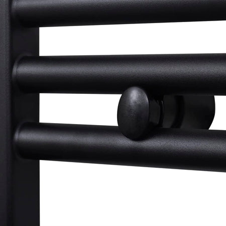 Radiatore Centrale Portasciugamano Dritto Nero 600 X 1160 mm