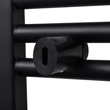 Radiatore Centrale Portasciugamano Dritto Nero 600 X 1160 mm