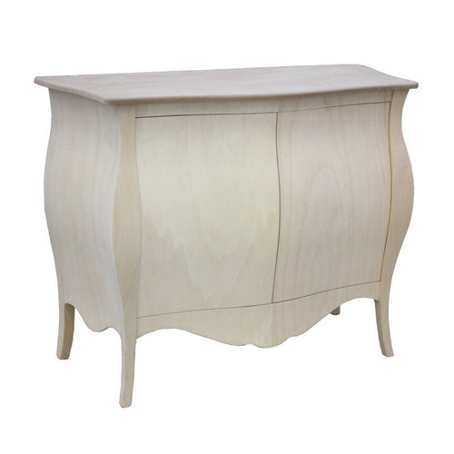 MOBILI 2G - Credenza sagomata 2 porte Legno grezzo 120x54x94 (2146)