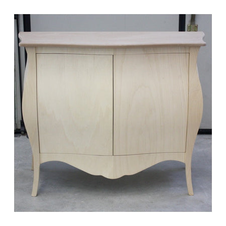 MOBILI 2G - Credenza sagomata 2 porte Legno grezzo 120x54x94 (2146)