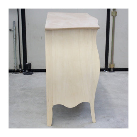 MOBILI 2G - Credenza sagomata 2 porte Legno grezzo 120x54x94 (2146)