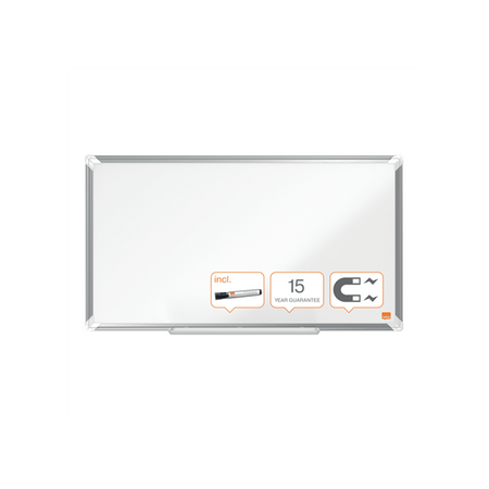 Nobo Premium Plus lavagna 696 x 386 mm Acciaio Magnetico (Nobo Premium Plus Widescreen Steel Magnetic Whiteboard 710x400mm)