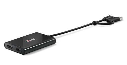 Club3d csv-1475 ripartitore video usb tipo-c 2x hdmi