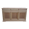 MOBILI 2G - Credenza 3 porte 3 cassetti Legno grezzo 180x48x100 (3074)