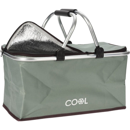 Borsa Frigo pieghevole con maniglie in alluminio da mare e campeggio 35 lt