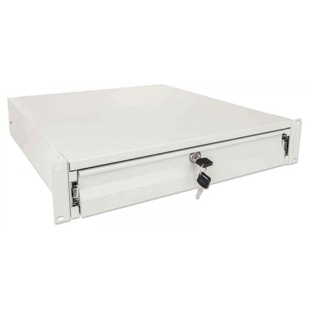 Intellinet 19quot; Cassetto portaoggetti, 2U, con serratura, profondità 466 mm, Grigio - Cassetto portaoggetti rack - Grigio, RAL 7035 - 2U - 48,3 cm (19")