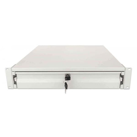 Intellinet 19quot; Cassetto portaoggetti, 2U, con serratura, profondità 466 mm, Grigio - Cassetto portaoggetti rack - Grigio, RAL 7035 - 2U - 48,3 cm (19")