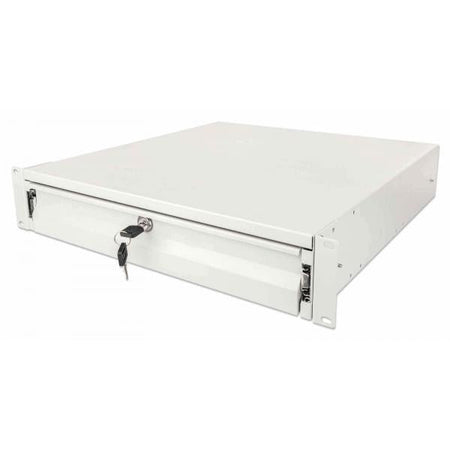 Intellinet 19quot; Cassetto portaoggetti, 2U, con serratura, profondità 466 mm, Grigio - Cassetto portaoggetti rack - Grigio, RAL 7035 - 2U - 48,3 cm (19")