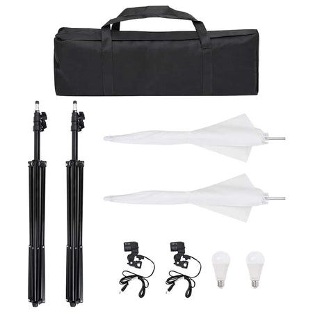 Kit di Illuminazione da Studio con Treppiedi e Ombrelli